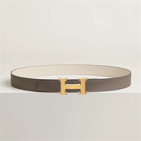 hermes 102882m|H belt buckle & Reversible leather strap 32 mm .